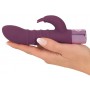 Vibrators maksts un klitora stimulācijai lillā krāsā 15 režīmi 16cm