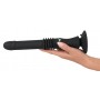 Vibrators ar thrust funkciju un piesūcekni sievietēm, melns 28,5 cm You2Toys
