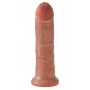 King Cock' 8" dildo, dzeltenbrūns