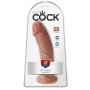 King Cock' 8" dildo, dzeltenbrūns