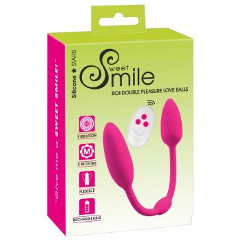 Vaginaliniai kamuoliukai Sweet Smile RC Double Pleasure, rožiniai
