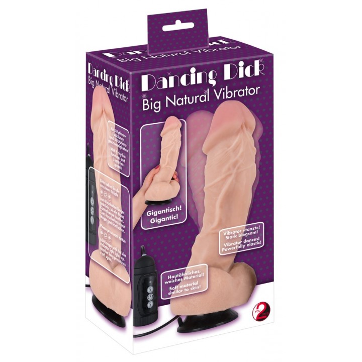 Reālistisks vibrators ar piesūcekni un vibrāciju sievietēm You2Toys, gaiši bēšs, 22 cm