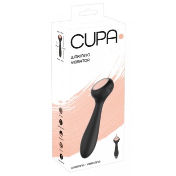 Sildošais vibrators Cupa Warming Vibrator, 17.3 cm, melns