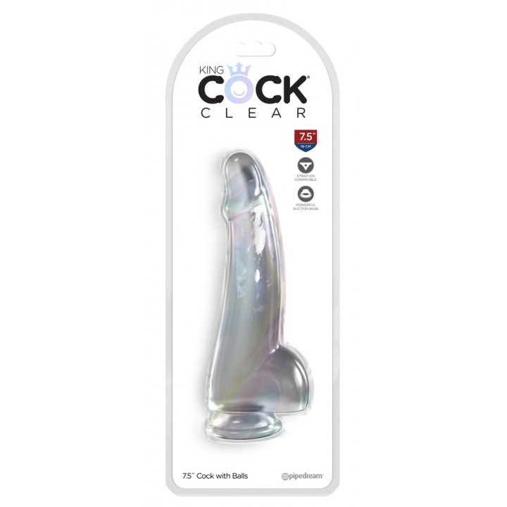 Dildo King Cock Clear, 19 cm