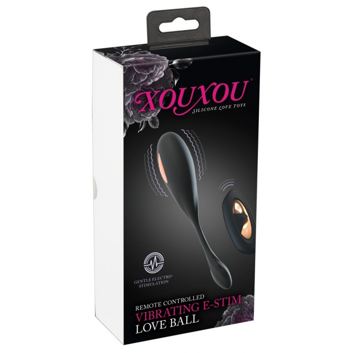 Vibrators Xouxou RC E-Stim Lov, melns