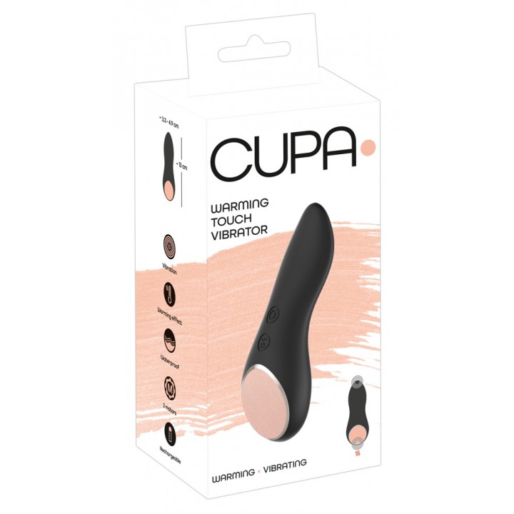 Vibrējošs sildošs vibrators Cupa Warming Touch, melns