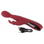 Silikona rabbit vibrators ar sildošu funkciju sievietēm You2Toys sarkans 26,5 cm