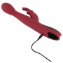 Silikona rabbit vibrators ar sildošu funkciju sievietēm You2Toys sarkans 26,5 cm