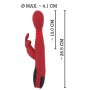 Silikona rabbit vibrators ar sildošu funkciju sievietēm You2Toys sarkans 26,5 cm