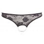 Rio String mežģīņu tanga biksītes ar pērlītēm sievietēm melnas M Cottelli LINGERIE