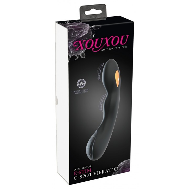 G-punkta Vibrators Xouxou E-Stim, melns