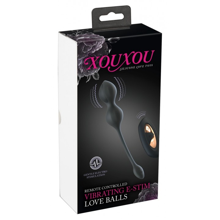 Vibrators Xouxou RC E-Stim Lov, melns