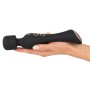 Sildošs vibrators Cupa Warming Wand Vibrator, 22.6 cm, melns