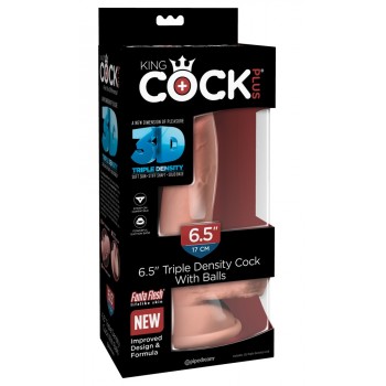 Varpos imitatorius King Cock Plus 6,5" Triple Density Cock with Balls