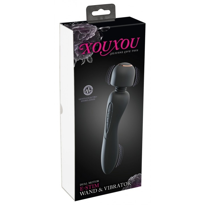 Vibrators Xouxou E-Stim, melns