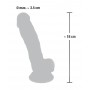 Reālistiskais dildo 18cm miesas krāsa - medical silicone