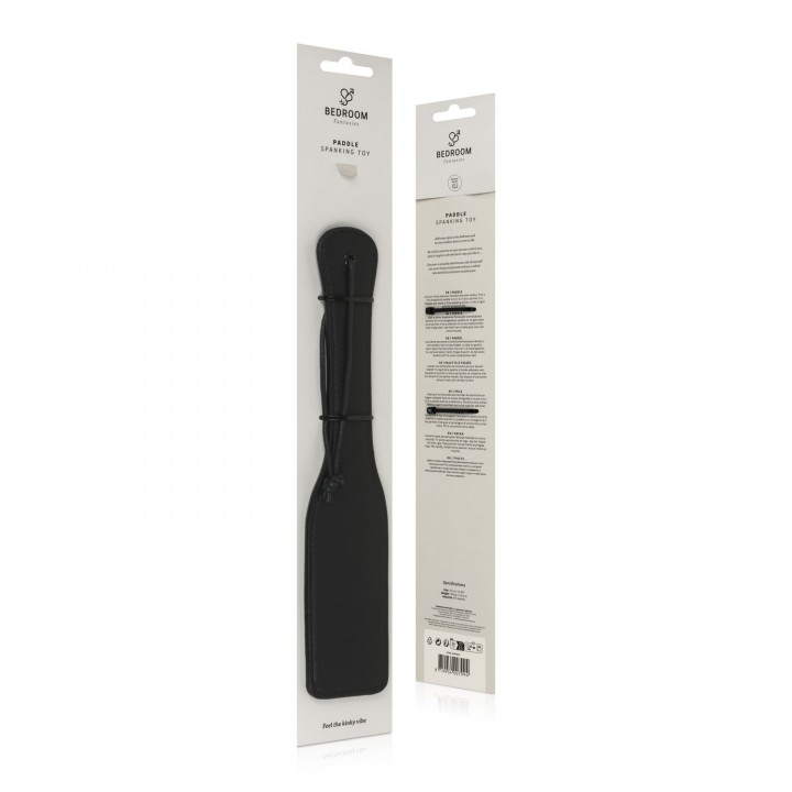 Faux Leather Paddle - Black - Bedroom Fantasies