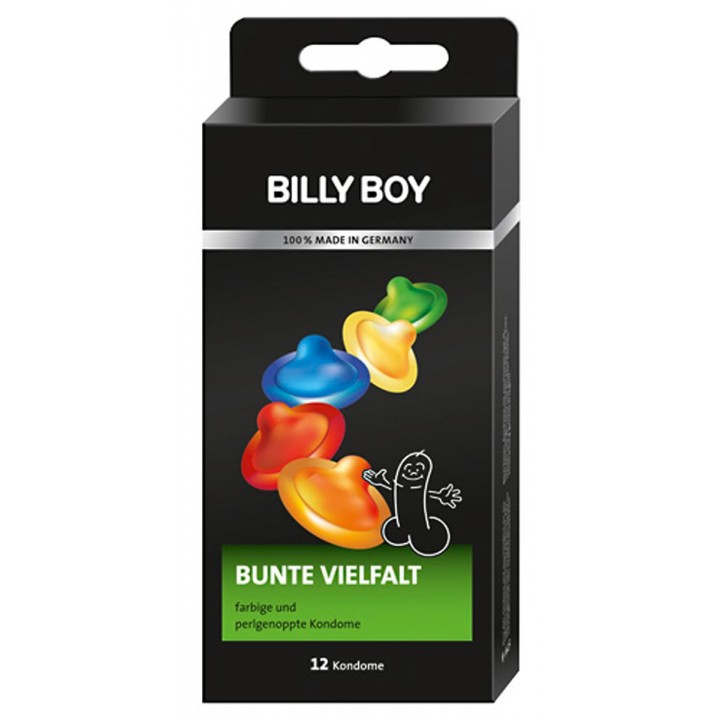 Billy Boy - Colorful variety - 12 Condoms