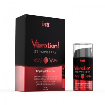 Šķidrais vibrators Warm Effect Aroma Strawberry 15 ml