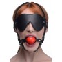 Kinky Adjustable Harness With Blindfold And Ball Gag