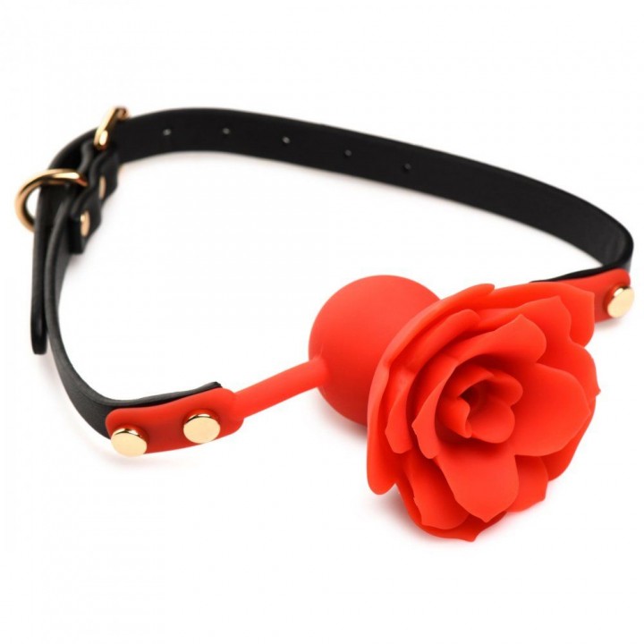 Blossom Silicone Rose Gag - Red