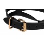 Bondage Baddie Collar With O-ring - Black/Gold