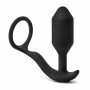 Anālais spraudnis B-Vibe Vibrating Snug and Tug, melns