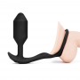 Anālais spraudnis B-Vibe Vibrating Snug and Tug, melns
