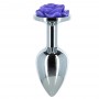 Lux active - metal butt plug purple rose