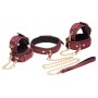 6 dalių BDSM komplektas, burgundiškas