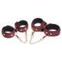 6 dalių BDSM komplektas, burgundiškas