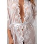 Lace Kimono Set Flower - White - S/M