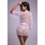 Lace Kimono Set Flower - White - L/XL - Christine