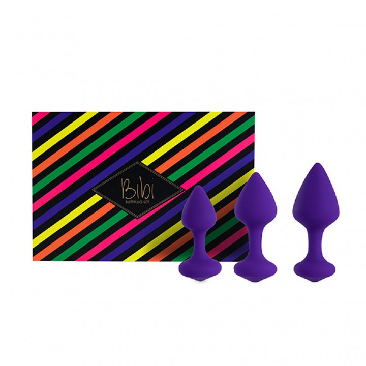 FeelzToys - Bibi Butt Plug Set 3 pcs Purple - FeelzToys