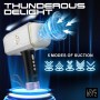 XR Brands - Thunder Stroker Suction Masturbator - Silver & Black