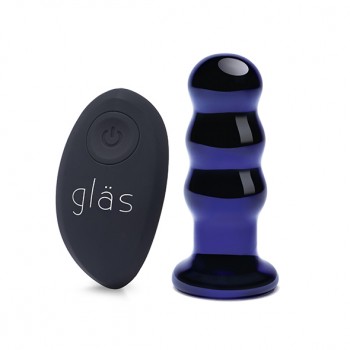 Glas - Rechargeable Remote Controlled Vibrating Beaded Buttplug
