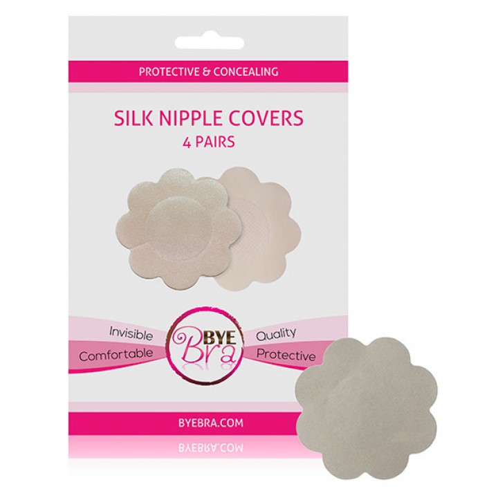 Bye Bra - Silk Nipple Covers Nude 4 Pairs - Bye Bra