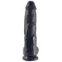 Dildo ar sēkliniekiem 25cm melns - King cock