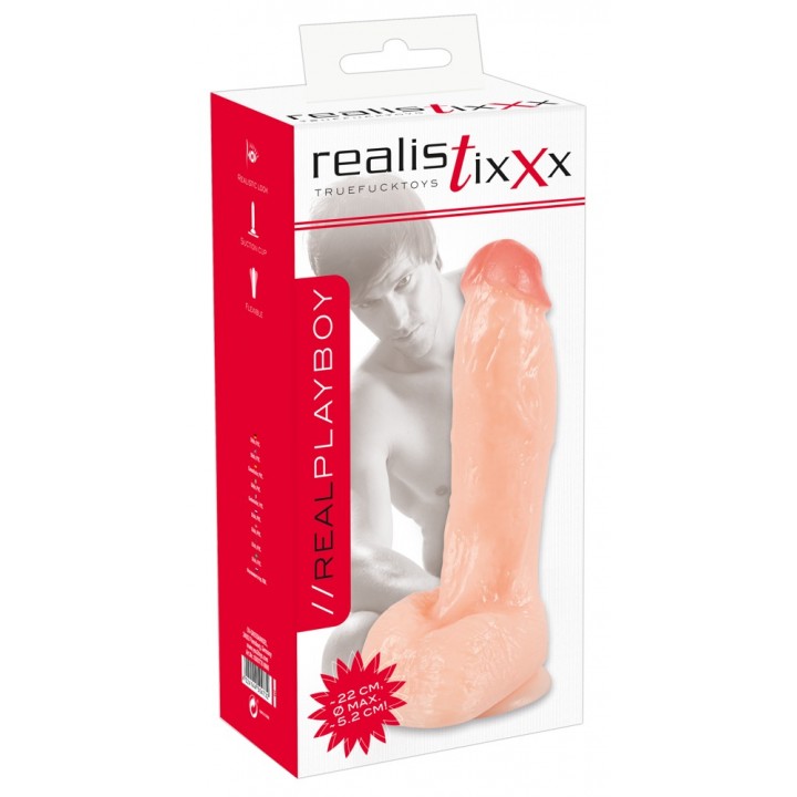 Klasiskais dildo 23cm Ādas krāsa Realistixxx Real Playboy - Realistixxx
