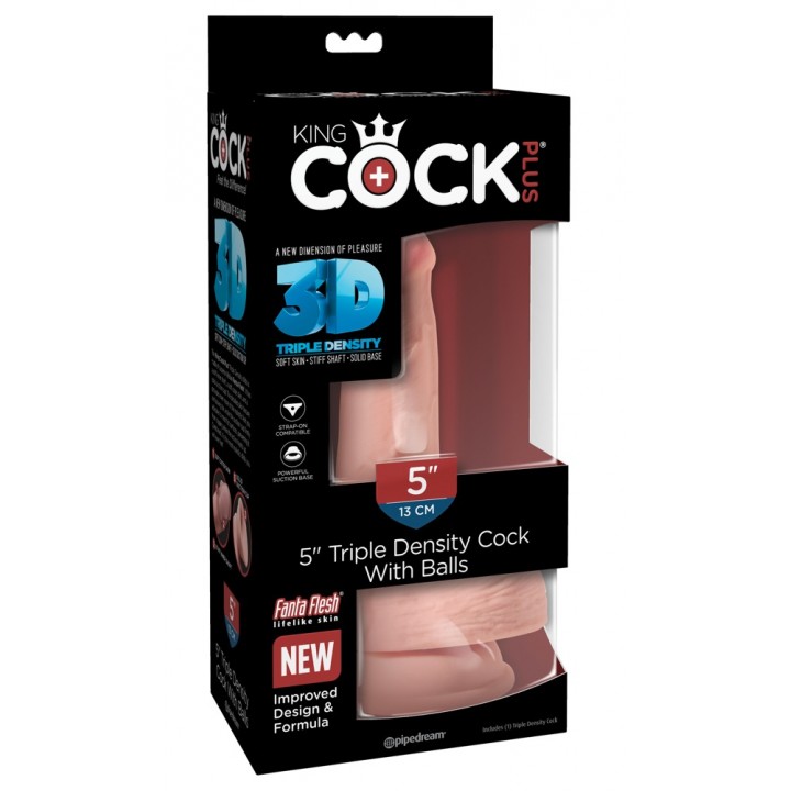 KCP 5 TD Cock with Balls - King Cock Plus