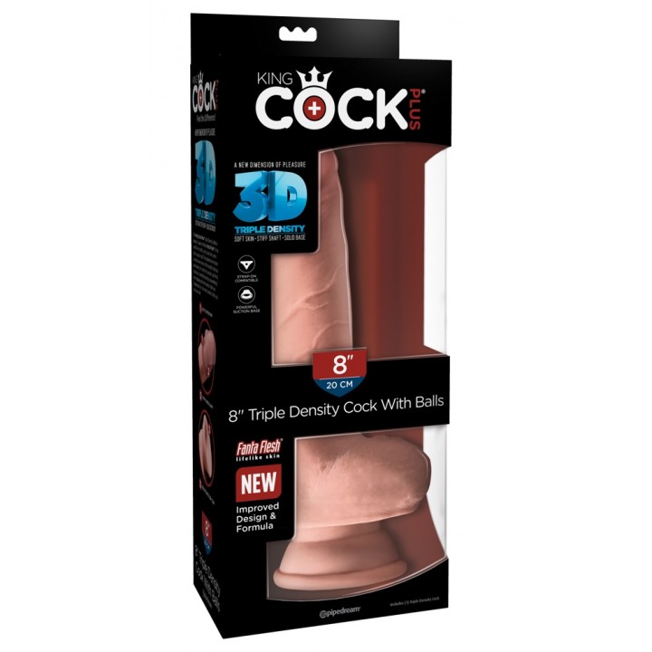 KCP 8 TD Fat Cock with Balls - King Cock Plus