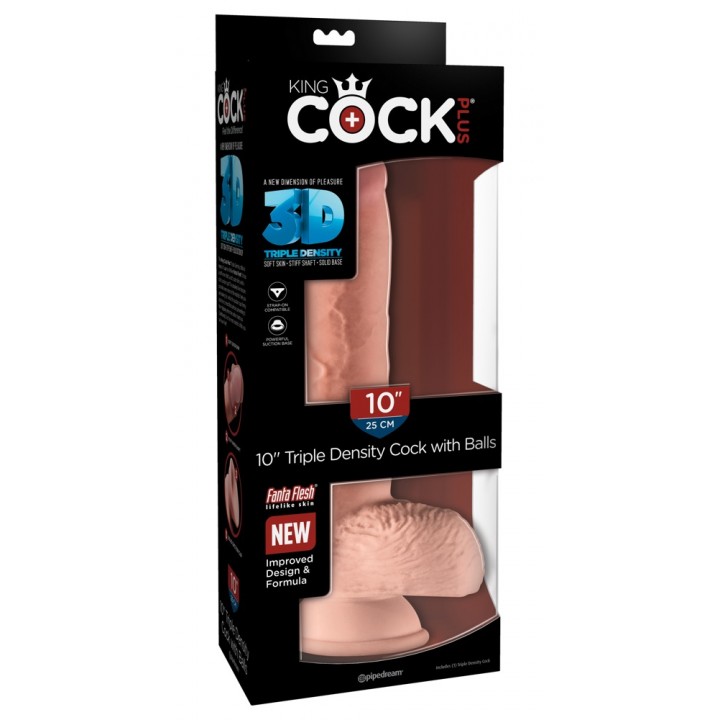 KCP 10 TD Cock with Balls - King Cock Plus