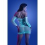 Fantasy Lingerie - Ascension Long Sleeve Dress - White/Blue - Queen Size