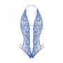 Lace open crotch body Renee- blue - L/XL