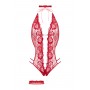 Open crotch Body-Set Renee - Red - L/XL