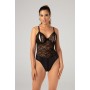 Open crotch Wetlook-body Vesper - black - S/M
