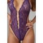 Lace open crotch body Renee- purple - L/XL