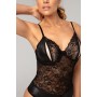 Open crotch Wetlook-body Vesper - black - S/M