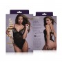 Open crotch Wetlook-body Vesper - black - S/M