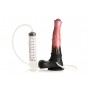 XR Brands - Centaur Explosion Squirting Silicone Dildo - Black/Red